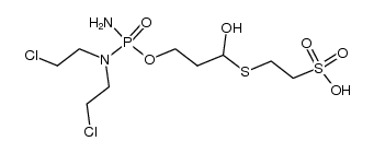 2-((3-((amino(bis(2-chloroethyl)amino)phosphoryl)oxy)-1-hydroxypropyl)thio)ethanesulfonic acid Structure