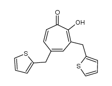 3,5-Bis(2-thienylmethyl)tropolone结构式