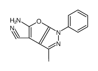 5-amino-3-methyl-1-phenylfuro[2,3-c]pyrazole-4-carbonitrile Structure