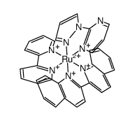 (2,2'-bipyridine)(2,2'-biquinoline)((2-pyrimidyl)-1-pyrazole)ruthenium(II)(2+)结构式