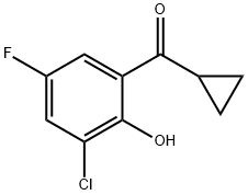 Methanone, (3-chloro-5-fluoro-2-hydroxyphenyl)cyclopropyl- Structure