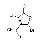 5-bromo-3-chloro-4-(dichloromethyl)furan-2(5H)-one Structure