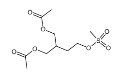 Acetic acid 2-acetoxymethyl-4-methanesulfonyloxy-butyl ester Structure