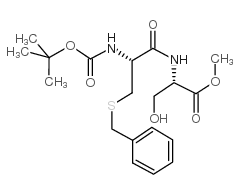 叔丁氧甲酰基-L-半胱酰胺-苄基丝氨酸甲酯结构式