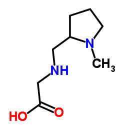 N-[(1-Methyl-2-pyrrolidinyl)methyl]glycine结构式