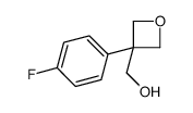 [3-(4-氟苯基)氧杂环丁-3-基]甲醇结构式