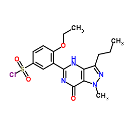 3-(6,7-dihydro-1-methyl-7-oxo-3-propyl-1H-pyrazolo-(4-3-d)-pyrimidine-5;结构式