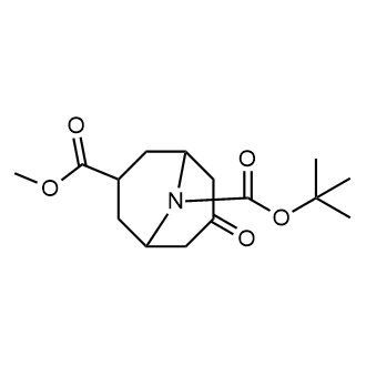 9-(tert-Butyl) 3-methyl 7-oxo-9-azabicyclo[3.3.1]nonane-3,9-dicarboxylate Structure