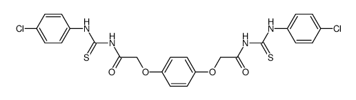 N,N-di(4-chlorophenyl)-N',N'-1,4-phenylenedi(oxyacetyl)-dithiourea Structure