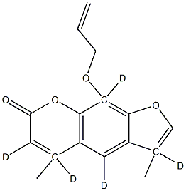 8-Allyloxy-4,9-dimethyl Psoralen-d5结构式