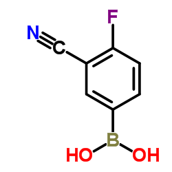 3-氰基-4-氟苯基硼酸结构式