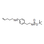 N-[4-[2-(Boc-amino)ethyl]benzyl]pent-4-en-1-amine Structure