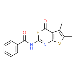 N-(5,6-Dimethyl-4-oxo-4H-thieno[2,3-d][1,3]thiazin-2-yl)benzamide structure