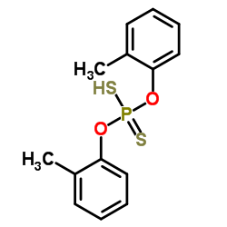 O,O-bis(methylphenyl) hydrogen dithiophosphate Structure