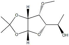 1-O,2-O-Isopropylidene-3-O-methyl-6-deoxy-α-D-gulofuranose structure