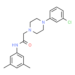 2-[4-(3-CHLOROPHENYL)PIPERAZINO]-N-(3,5-DIMETHYLPHENYL)ACETAMIDE structure