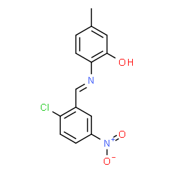 2-({2-chloro-5-nitrobenzylidene}amino)-5-methylphenol Structure