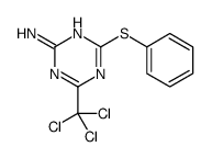 4-phenylsulfanyl-6-(trichloromethyl)-1,3,5-triazin-2-amine Structure