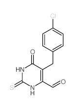 4-Pyrimidinecarboxaldehyde,5-[(4-chlorophenyl)methyl]-1,2,3,6-tetrahydro-6-oxo-2-thioxo- picture