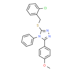 3-[(2-Chlorobenzyl)sulfanyl]-5-(4-methoxyphenyl)-4-phenyl-4H-1,2,4-triazole结构式