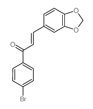 2-Propen-1-one,3-(1,3-benzodioxol-5-yl)-1-(4-bromophenyl)- structure