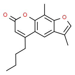 5-butyl-3,9-dimethylfuro[3,2-g]chromen-7-one Structure