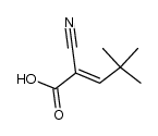 2-cyano-4,4-dimethyl-2-pentenoic acid structure