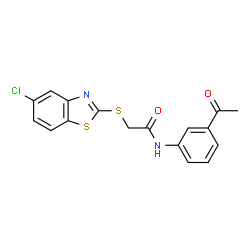 N-(3-Acetylphenyl)-2-[(5-chloro-1,3-benzothiazol-2-yl)sulfanyl]acetamide structure