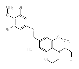 Benzenamine,N,N-bis(2-chloroethyl)-4-[[(3,5-dibromo-4-methoxyphenyl)imino]methyl]-2-methoxy-,hydrochloride (1:1) picture