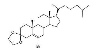 3,3-Aethylendioxy-6-brom-cholesten-(5)结构式