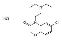 6-chloro-4-[2-(diethylamino)ethyl]-2H-1,4-benzoxazin-3(4H)-one monohydrochloride Structure