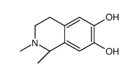 (1S)-1,2-dimethyl-3,4-dihydro-1H-isoquinoline-6,7-diol Structure