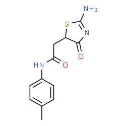 2-(2-imino-4-oxothiazolidin-5-yl)-N-(p-tolyl)acetamide Structure