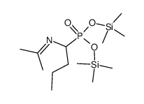 [1-(Isopropylideneamino)butyl]phosphonic acid bis(trimethylsilyl) ester结构式