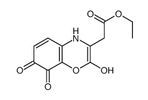 ethyl 2-(2-hydroxy-7,8-dioxo-4H-1,4-benzoxazin-3-yl)acetate结构式