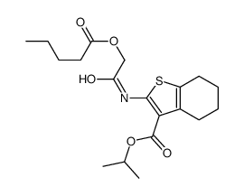 propan-2-yl 2-[(2-pentanoyloxyacetyl)amino]-4,5,6,7-tetrahydro-1-benzothiophene-3-carboxylate结构式