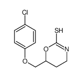 6-[(4-chlorophenoxy)methyl]-1,3-oxazinane-2-thione Structure