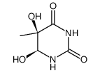 5,6-dihydroxy-5-methyl-dihydro-pyrimidine-2,4-dione Structure