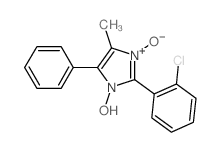 2-(2-chlorophenyl)-3-hydroxy-5-methyl-1-oxido-4-phenyl-imidazole Structure