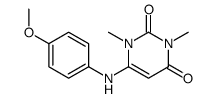 6-(4-methoxyanilino)-1,3-dimethylpyrimidine-2,4-dione结构式