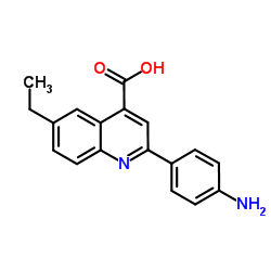 2-(4-Aminophenyl)-6-ethyl-4-quinolinecarboxylic acid structure