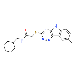 Acetamide, N-(cyclohexylmethyl)-2-[(8-methyl-2H-1,2,4-triazino[5,6-b]indol-3-yl)thio]- (9CI)结构式