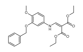 diethyl 2-(((3-(benzyloxy)-4-methoxyphenyl)amino)methylene)malonate Structure