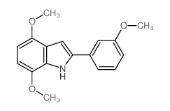 1H-Indole,4,7-dimethoxy-2-(3-methoxyphenyl)- Structure