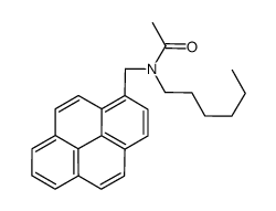 N-hexyl-N-(pyren-1-ylmethyl)acetamide结构式