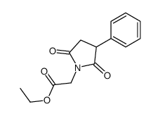 ethyl 2-(2,5-dioxo-3-phenylpyrrolidin-1-yl)acetate结构式