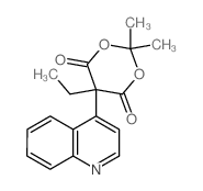 5-ethyl-2,2-dimethyl-5-quinolin-4-yl-1,3-dioxane-4,6-dione structure