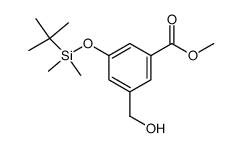 methyl 3-(t-butyldimethylsilyloxy)-5-(hydroxymethyl)benzoate结构式