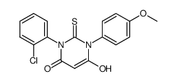 3-(2-chlorophenyl)-6-hydroxy-1-(4-methoxyphenyl)-2-thioxo-2,3-dihydropyrimidin-4(1H)-one结构式