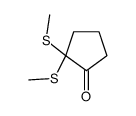 2,2-bis(methylsulfanyl)cyclopentan-1-one结构式